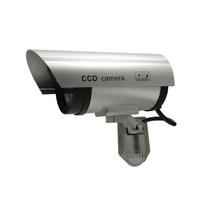 Telecamera fittizia con LED lampeggiante IR1100 S IR per esterni, argento, 4 unità
