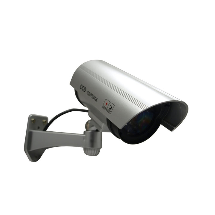 Telecamera fittizia con LED lampeggiante IR1100 S IR per esterni, argento, 4 unità