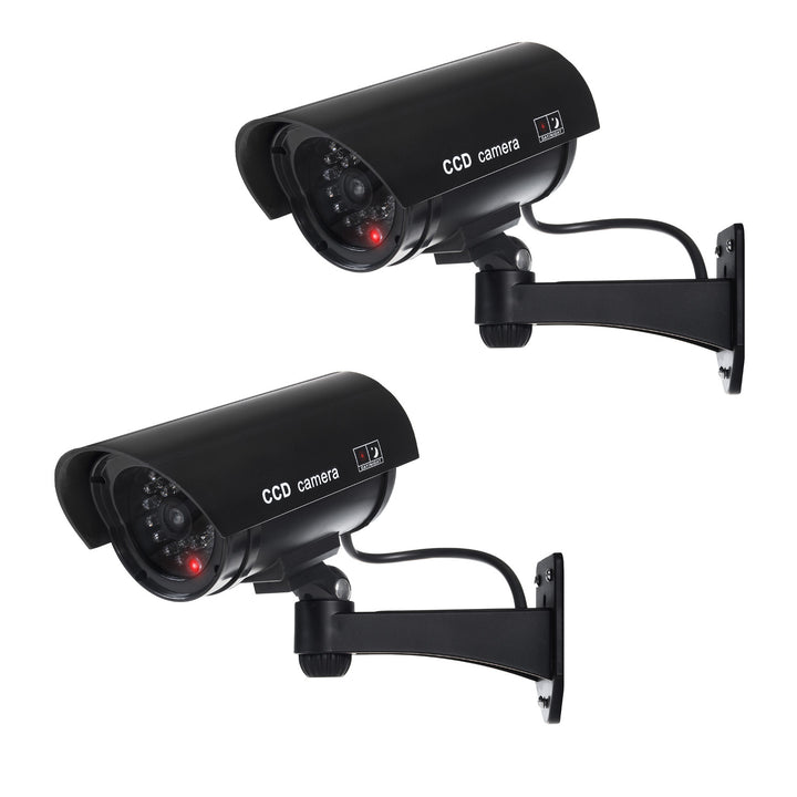 Telecamera fittizia con LED lampeggiante IR1100 B IR per esterni, nero, 2 pezzi