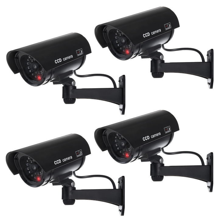 Telecamera fittizia con LED lampeggiante IR1100 B IR per esterni, nero, 4 unità
