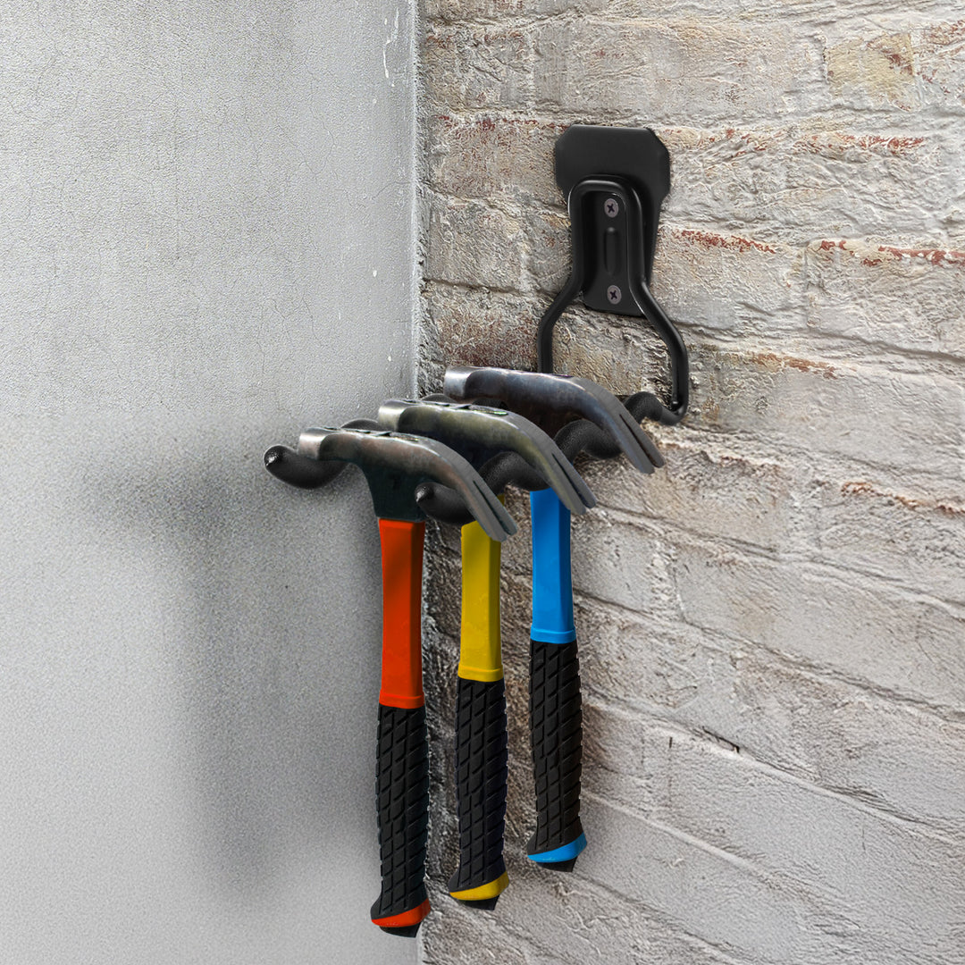 Supporto a parete Maclean, per utensili, ruote, scala, bicicletta, acciaio, carico massimo 30 kg, MC-486, 4 pezzi