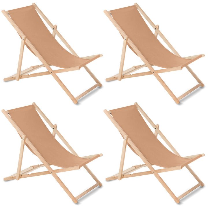 GreenBlue GB183 lettino classico in faggio cappuccino, 4 pezzi