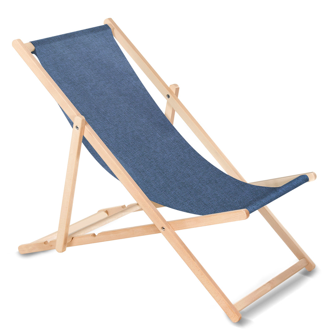 GreenBlue GB183M lettino classico in faggio blu melange, 4 pezzi
