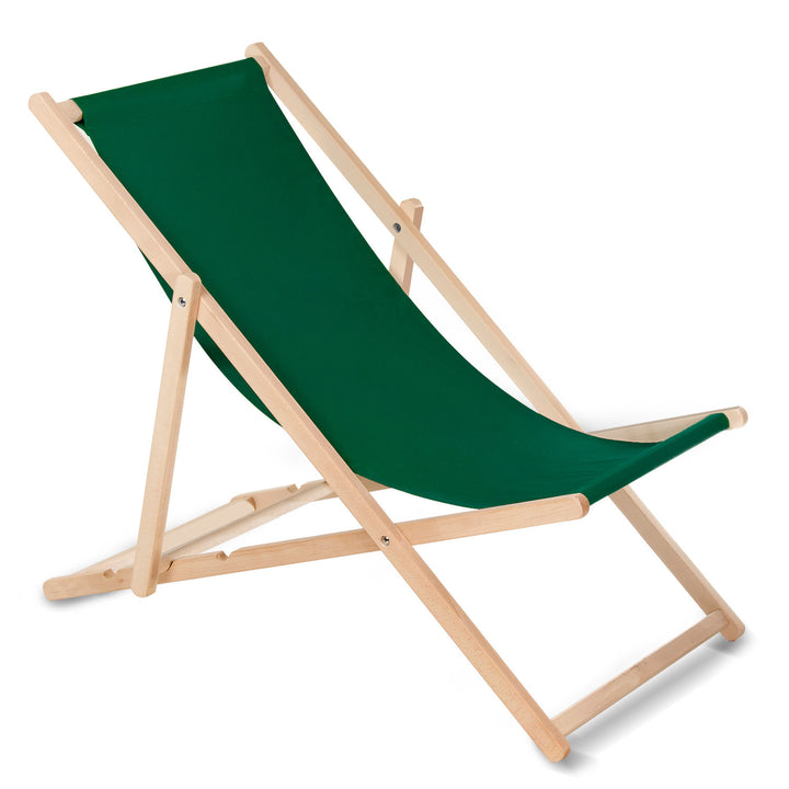 GreenBlue GB183 lettino classico in faggio verde scuro, 4 pezzi