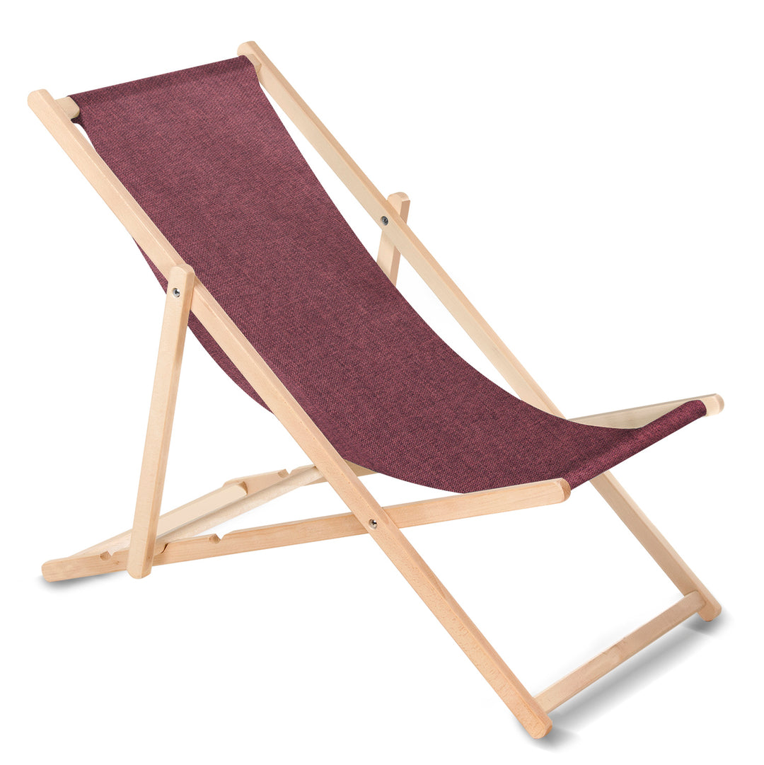 GreenBlue GB183M lettino classico in faggio melange bordeaux, 4 pezzi