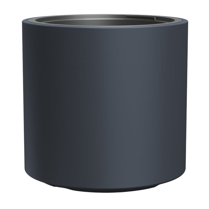 Vaso da fiori Prosperplast, con inserto, altezza 29 cm, antracite, Heos, 2 pezzi