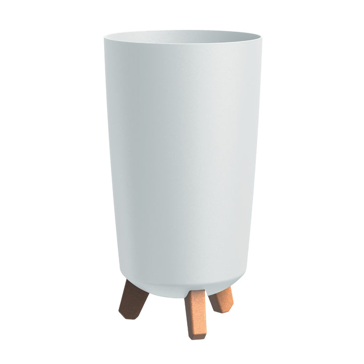 Vaso da fiori Prosperplast, diametro 195 mm, altezza 365 mm, su gambe, bianco, Gracia Tubus Slim, set di 3 pezzi