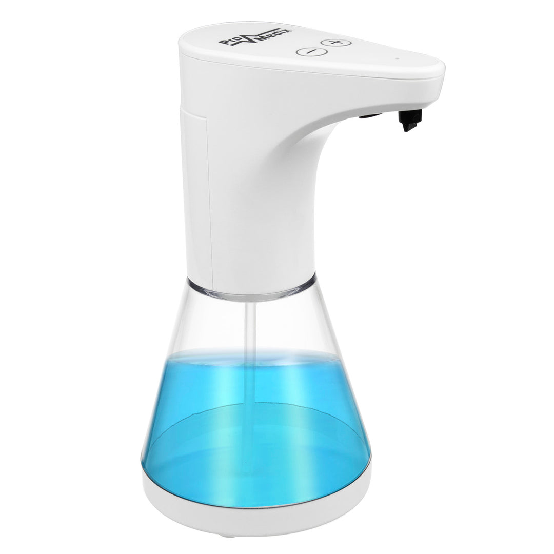 Distributore automatico Promedix, contenitore per saponi liquidi, liquidi disinfettanti, 480 ml, 4xAA PR-530 + 4x batterie Varta Industrial LR6/AA R-06
