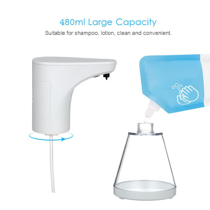 Distributore automatico Promedix, contenitore per saponi liquidi, liquidi disinfettanti, 480 ml, 4xAA PR-530 + 4x batterie Varta Industrial LR6/AA R-06