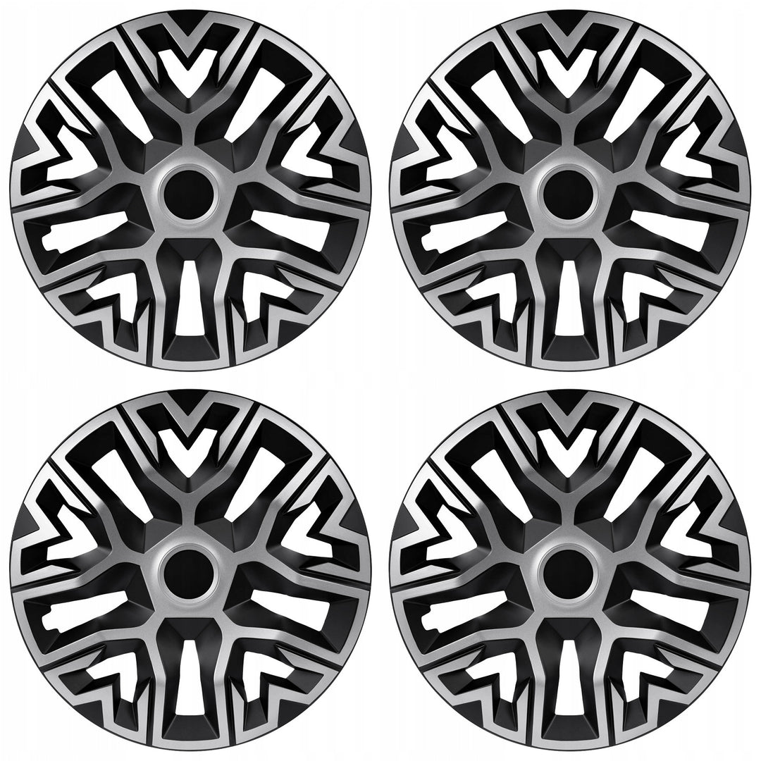Coprimozzi universali 14'' NRM The Best Bicolore argento/nero 4 pezzi