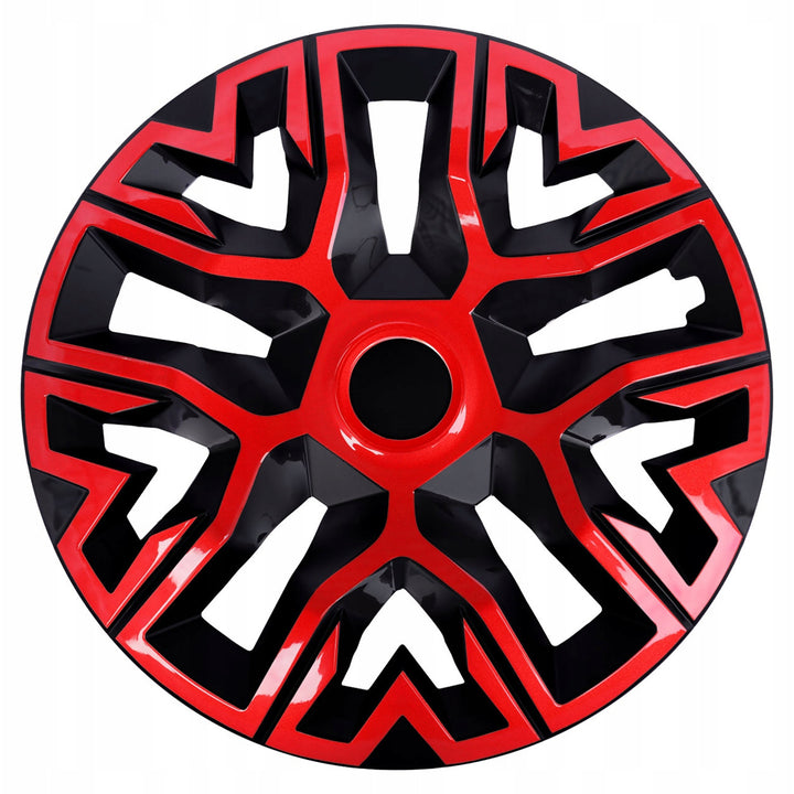 16'' NRM The Best Bicolore rosso/nero coprimozzi universali 4 pezzi