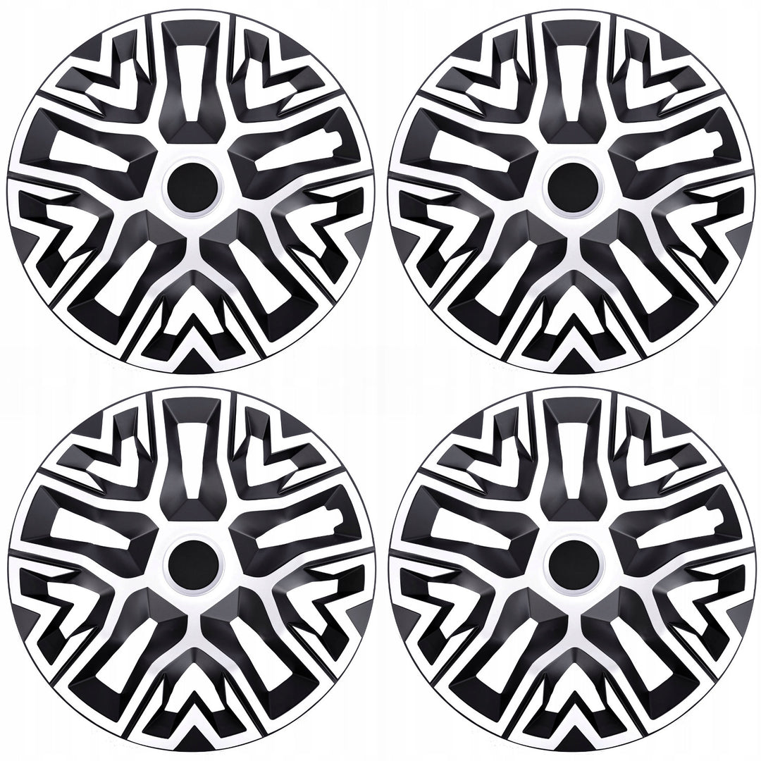 Coprimozzi universali 16'' NRM The Best Bicolore bianco e nero 4 pezzi