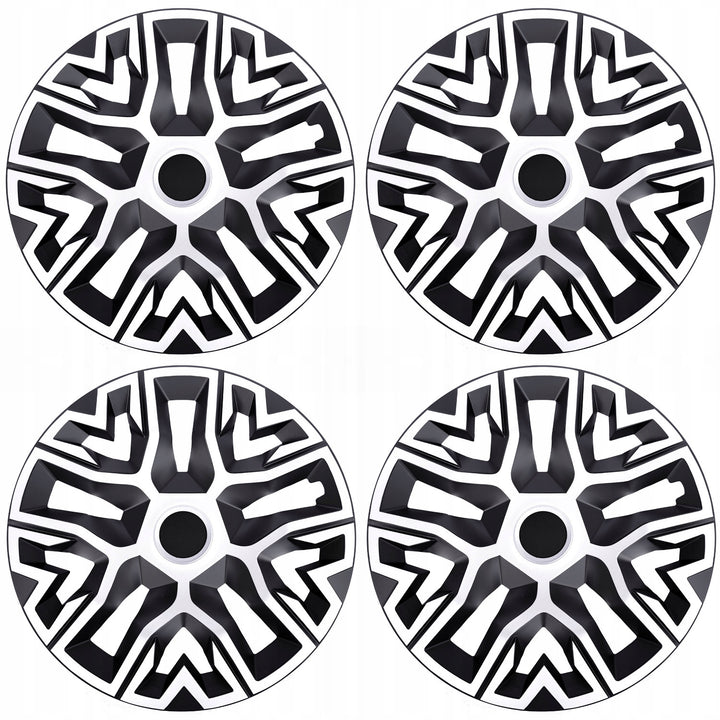 Coprimozzi universali 16'' NRM The Best Bicolore bianco e nero 4 pezzi