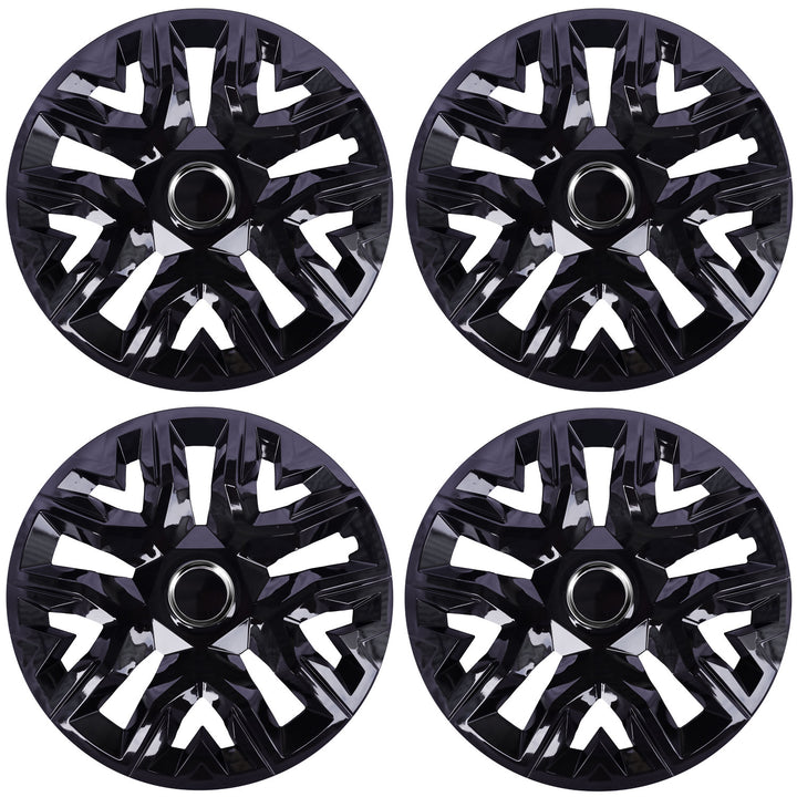 Coprimozzi universali 14'' NRM Perfecto laccato nero 4 pezzi
