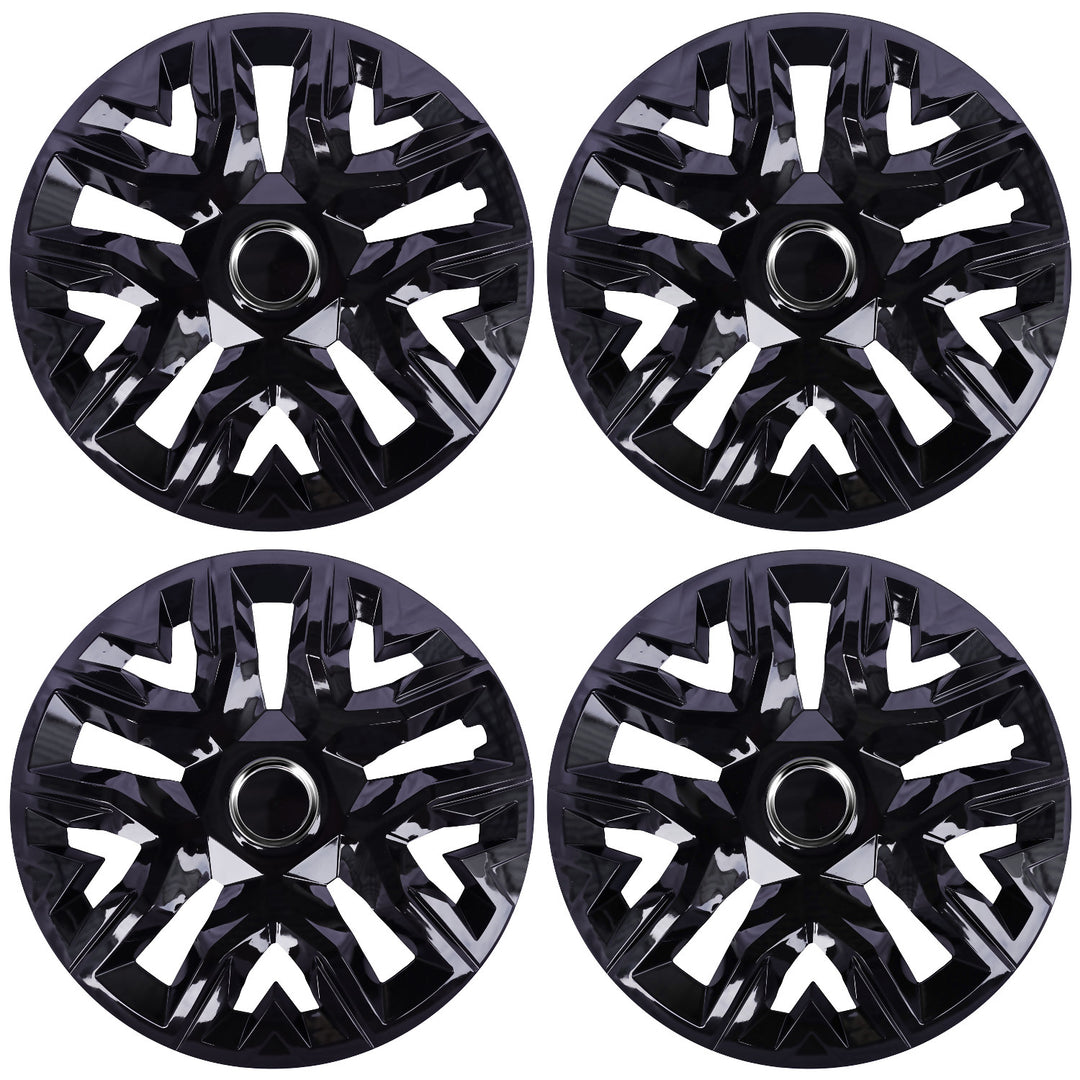 Coprimozzi universali 15'' NRM Perfecto laccato nero 4 pezzi