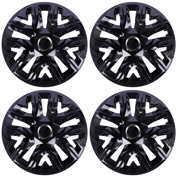 Coprimozzi universali 15'' NRM Perfecto laccato nero 4 pezzi