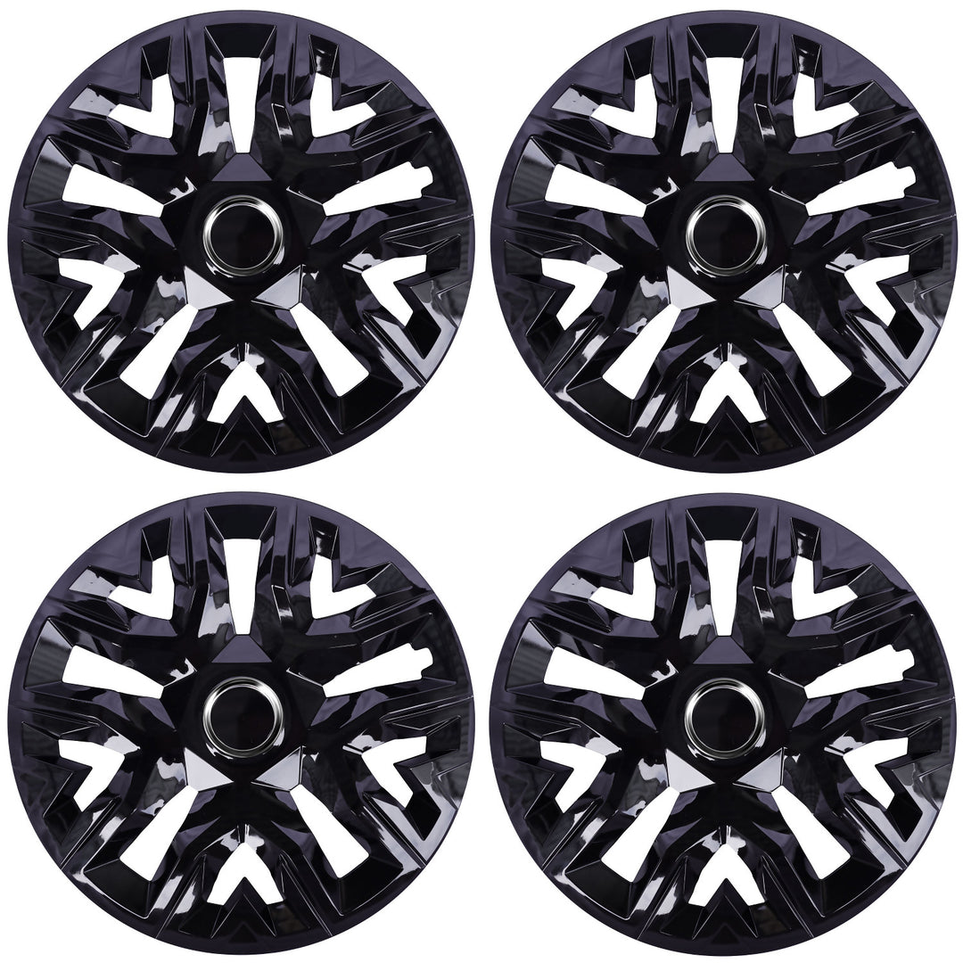 Coprimozzi universali 16'' NRM Perfecto laccato nero 4 pezzi