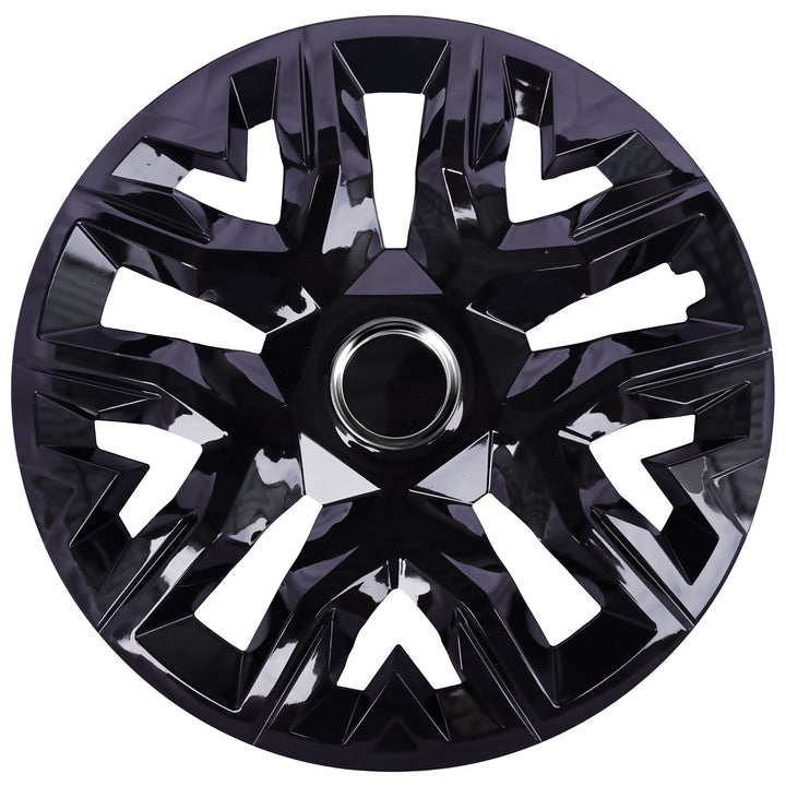 Coprimozzi universali 16'' NRM Perfecto laccato nero 4 pezzi