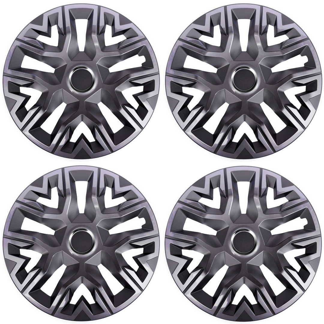 Coprimozzi universali 16'' NRM Perfecto laccato grafite 4 pezzi