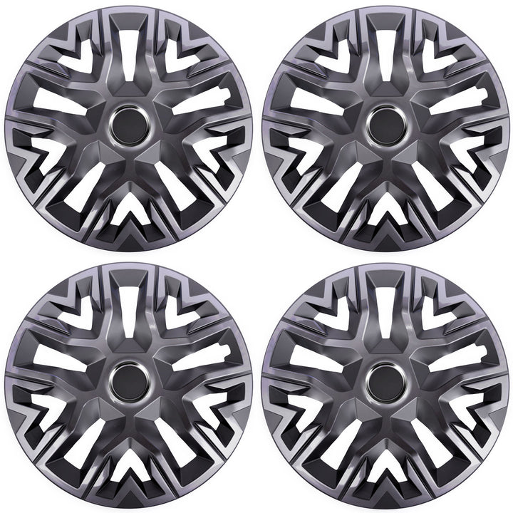 Coprimozzi universali 16'' NRM Perfecto laccato grafite 4 pezzi