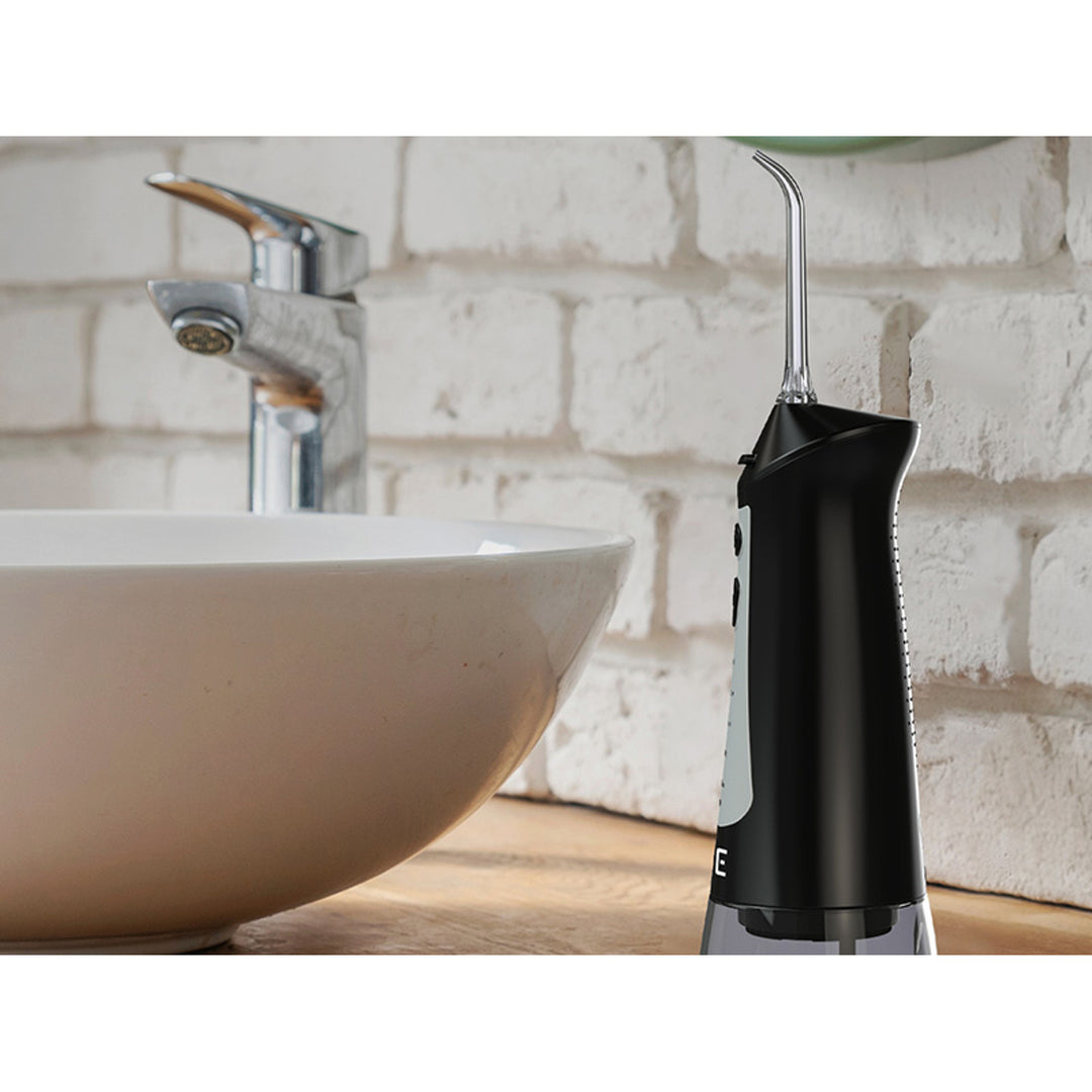 Irrigatore dentale LAFE, 5 modalità, 6 punte, nero, CleanPRO