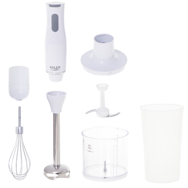 Frullatore a immersione Adler, 2 velocità, bianco, 800W, AD 4620