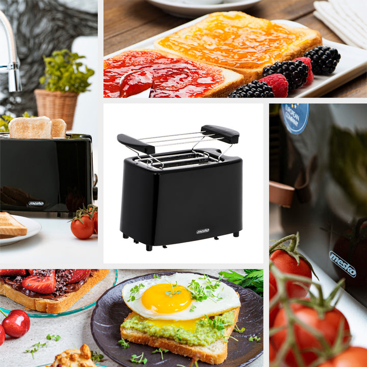 Tostapane Mesko, tostapane a 2 fette, 900W, nero, MS 3220