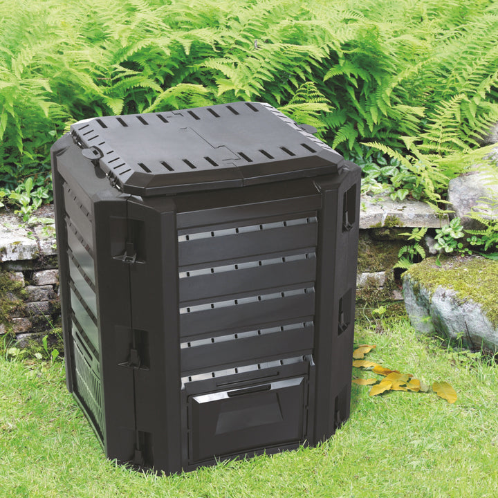Compostiera Prosperplast, resistente al gelo, 380l, nero, Compogreen
