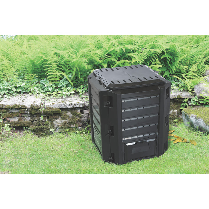 Compostiera Prosperplast, resistente al gelo, 380l, nero, Compogreen