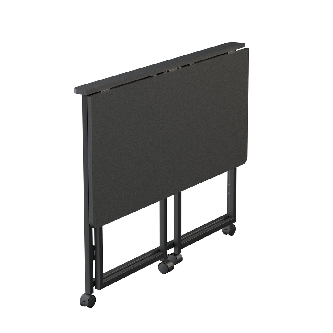 Tavolo pieghevole Maclean, nero, mobile, piano 100x50 cm, max. 50 kg, MC-1250 B