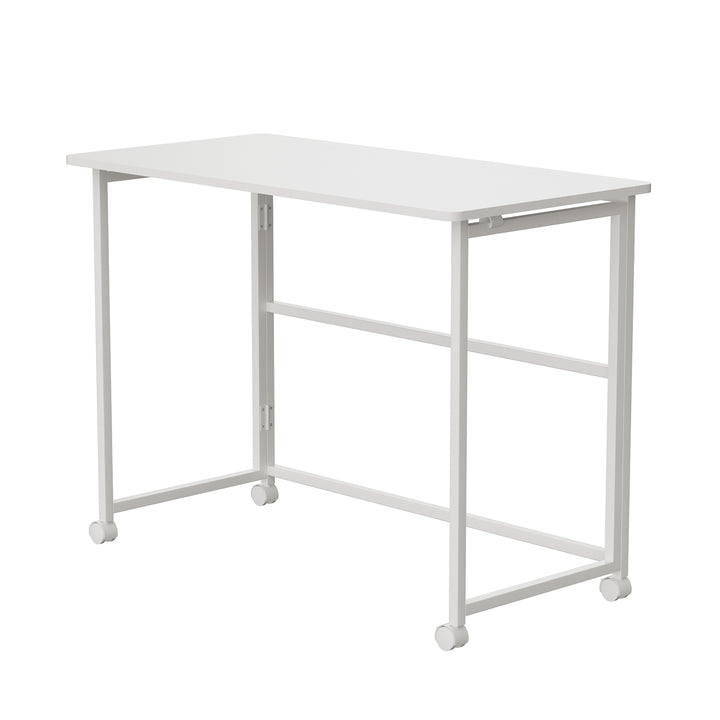 Tavolo pieghevole Maclean, bianco, mobile, piano 100x50 cm, max. 50 kg, MC-1250 W