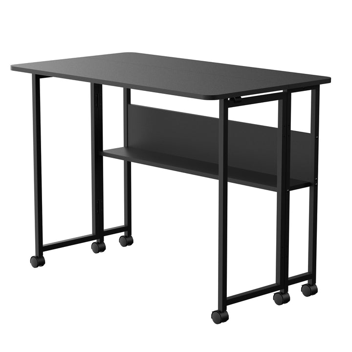 Tavolo pieghevole Maclean, nero, mobile, piano 100x58 cm, max. 50 kg, MC-126 B