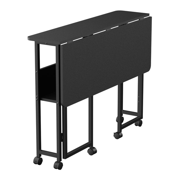 Tavolo pieghevole Maclean, nero, mobile, piano 100x58 cm, max. 50 kg, MC-126 B