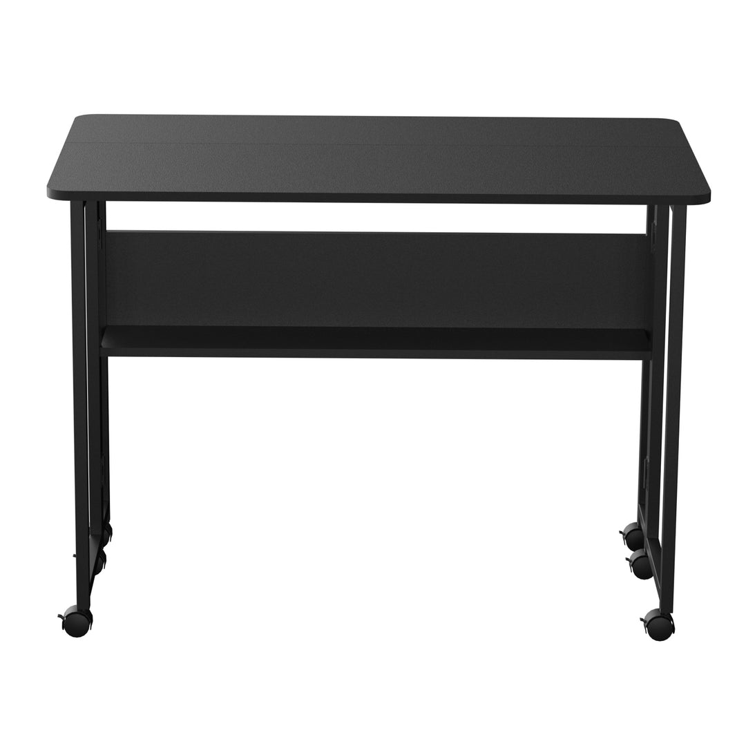 Tavolo pieghevole Maclean, nero, mobile, piano 100x58 cm, max. 50 kg, MC-126 B