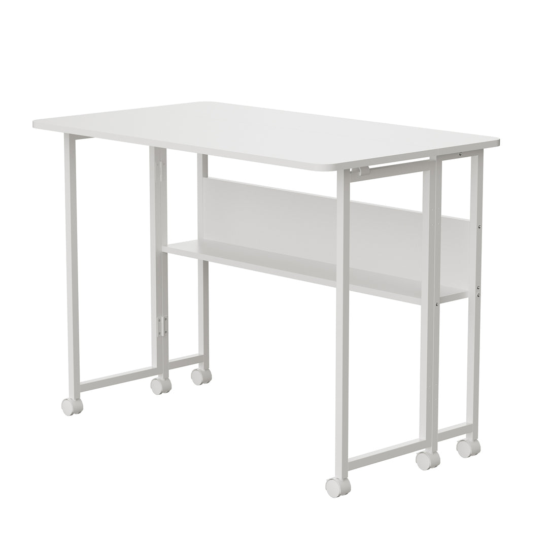 Tavolo pieghevole Maclean, bianco, mobile, piano 100x58cm, max. 50kg. 50 kg, MC-126 W