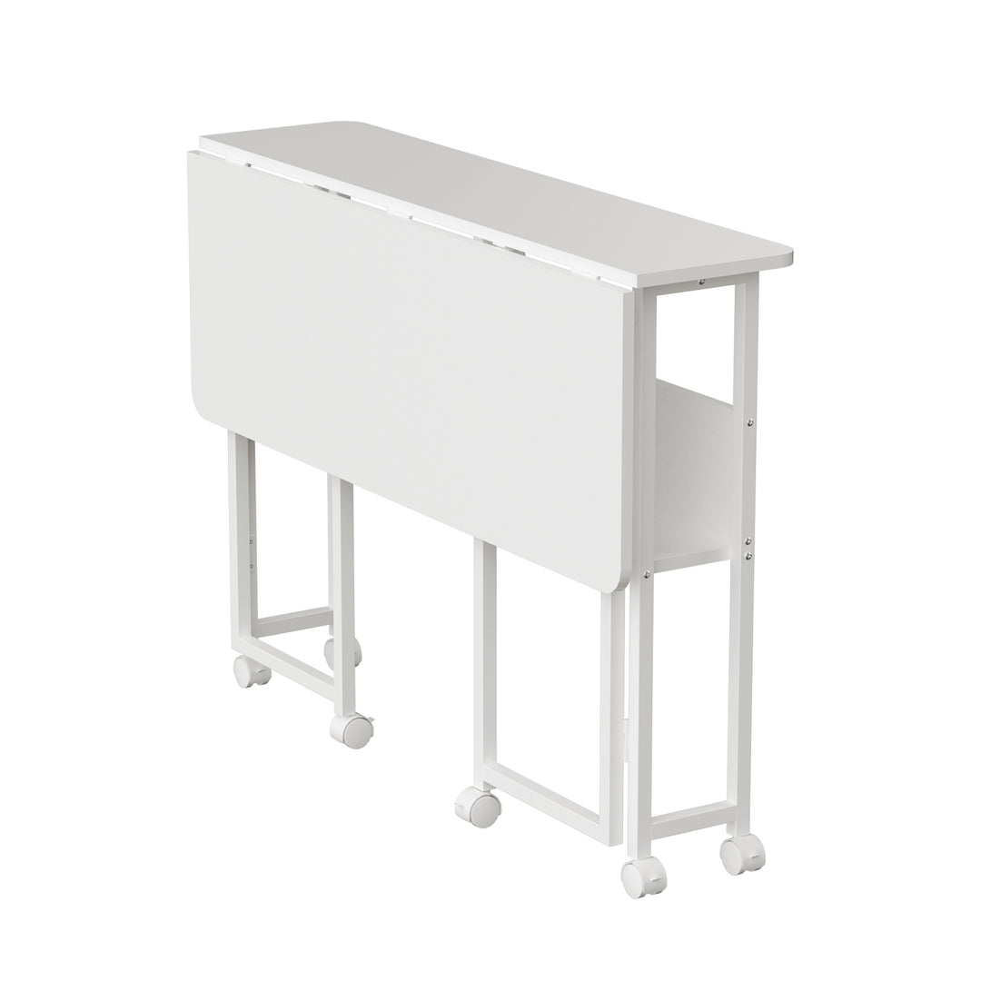 Tavolo pieghevole Maclean, bianco, mobile, piano 100x58cm, max. 50kg. 50 kg, MC-126 W