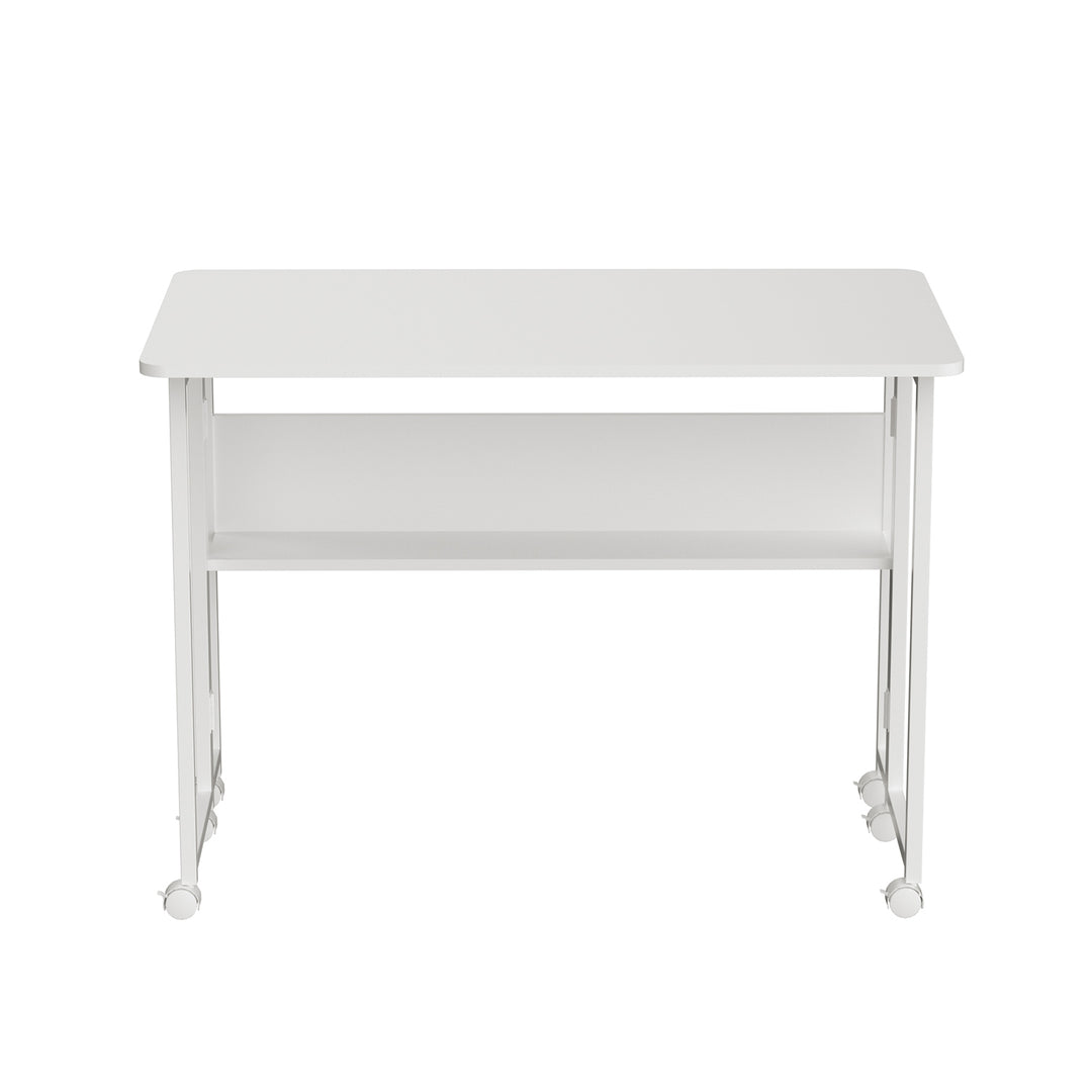 Tavolo pieghevole Maclean, bianco, mobile, piano 100x58cm, max. 50kg. 50 kg, MC-126 W
