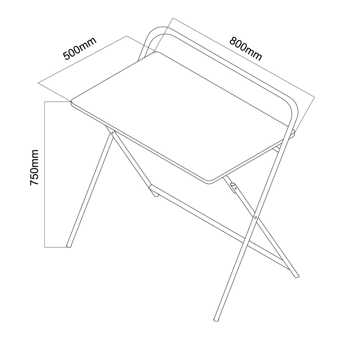 Scrivania multifunzionale per computer portatili Maclean, nera, piano 50x80cm, 50kg max, MC-127 B