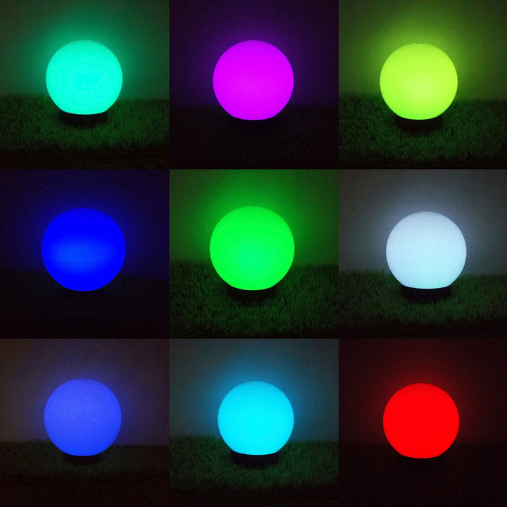 Lampada solare da giardino GB167 - Sfera 30x30x63cm, LED colorati, 4 pezzi