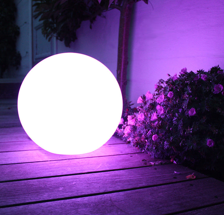 Lampada solare da giardino GB167 - Sfera 30x30x63cm, LED colorati, 4 pezzi