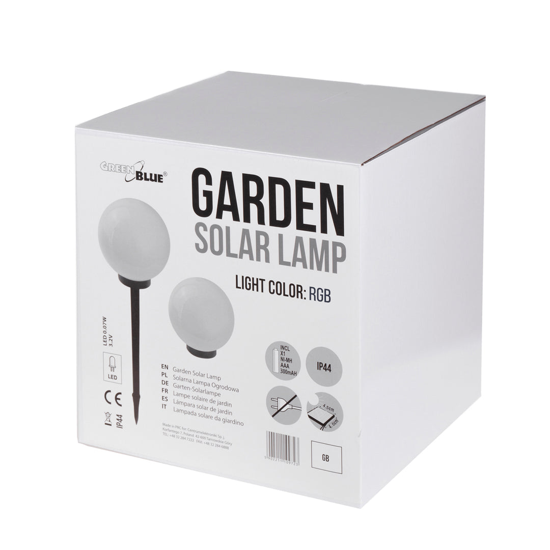 Lampada solare da giardino GB167 - Sfera 30x30x63cm, LED colorati, 4 pezzi