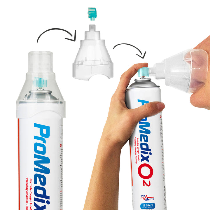 Inalatore portatile di ossigeno in bombola al 99,4% Promedix 12L, PR-994, 6 unità