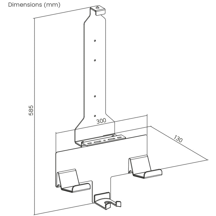 Supporto a parete bianco per PS5 con supporto per pad, 10 kg max, RS181 + Supporto a parete bianco per console Playstation 5, 10 kg max, NanoRS RS180