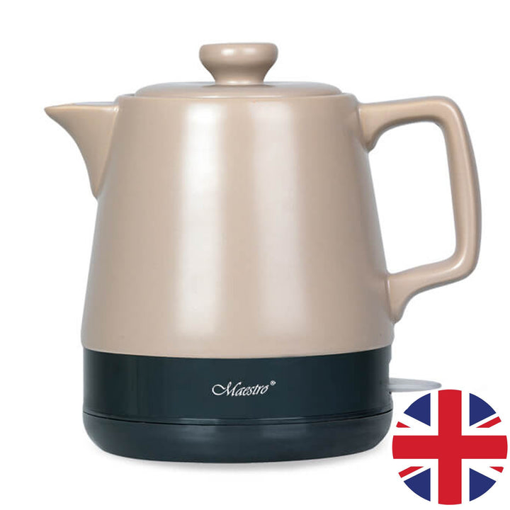 Bollitore elettrico in ceramica 1l Maestro MR-071 Beige 1000W, spina UK
