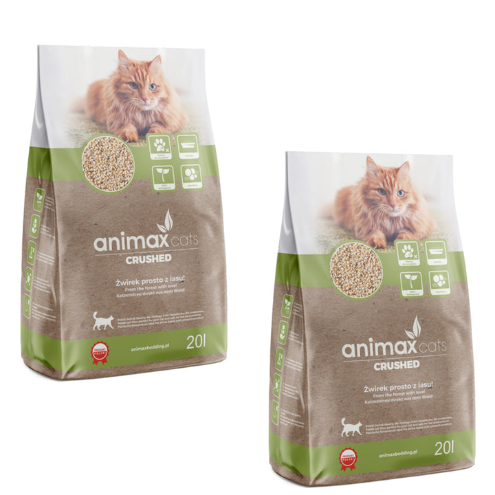 Lettiera classica, tritata, 20 litri, Animax, 2 confezioni