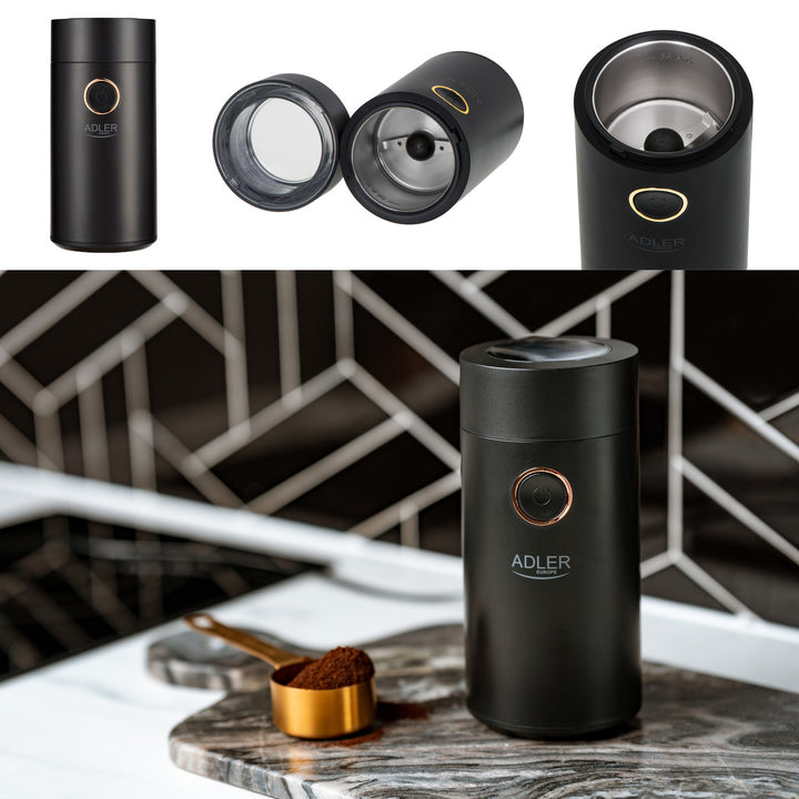 Macinacaffè elettrico Adler, 150W, nero, AD 4446BG
