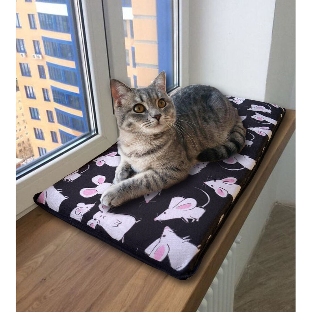 Cuscino letto per gatti da davanzale 25x55cm motivo Bertoni MYSZKI