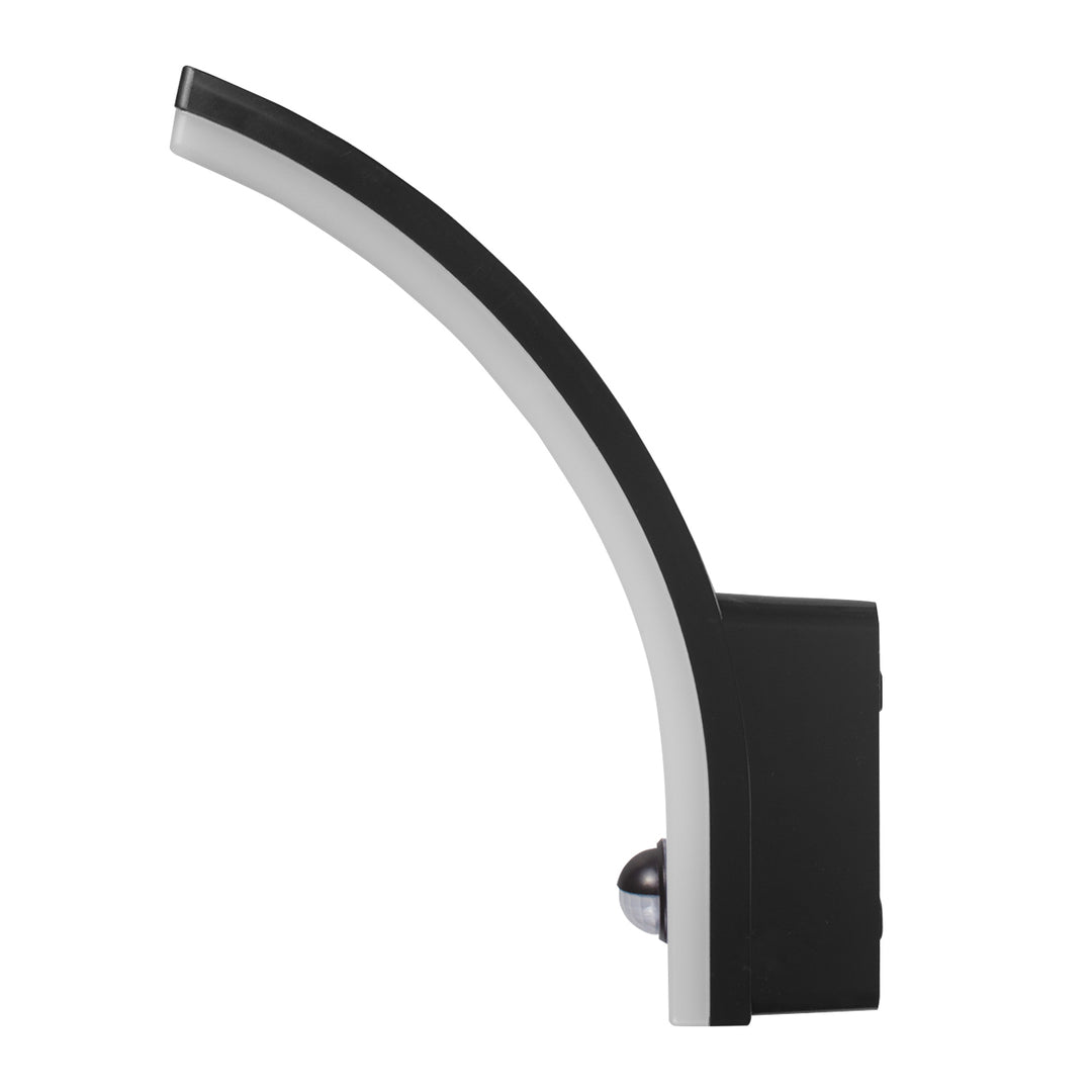 Sensore di movimento Maclean Lampada LED, sensore di movimento PIR, nero, 20W, IP65, 2000lm, bianco neutro (4000K) MCE512 B, 2 pezzi