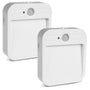 Luce per scale a LED Maclean, con rilevatore di movimento, temp. 4000K, 3,7V/500mAh, 4 LED, portata 3-4m, MCE236, 2 pezzi