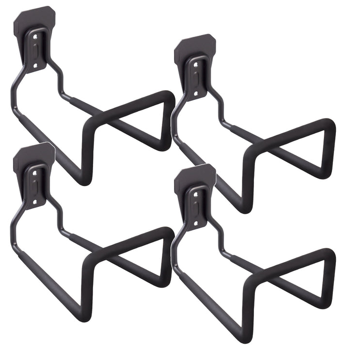 Supporto da parete per garage Maclean, per pneumatici, attrezzi da giardino, scala, tubi, biciclette, acciaio, carico massimo 35 kg, MC-441, 4 pezzi